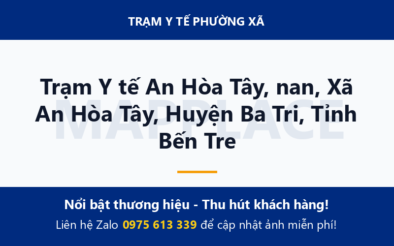 Trạm Y tế An Hòa Tây, nan, Xã An Hòa Tây, Huyện Ba Tri, Tỉnh Bến Tre