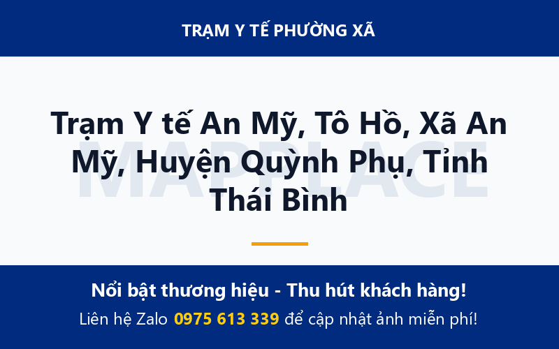 Trạm Y tế An Mỹ, Tô Hồ, Xã An Mỹ, Huyện Quỳnh Phụ, Tỉnh Thái Bình