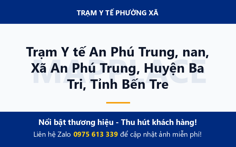 Trạm Y tế An Phú Trung, nan, Xã An Phú Trung, Huyện Ba Tri, Tỉnh Bến Tre