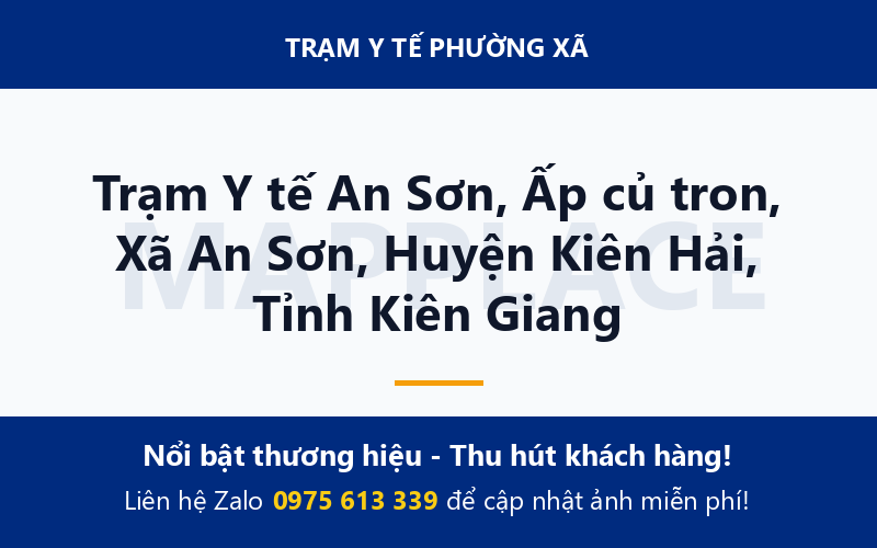 Trạm Y tế An Sơn, Ấp củ tron, Xã An Sơn, Huyện Kiên Hải, Tỉnh Kiên Giang
