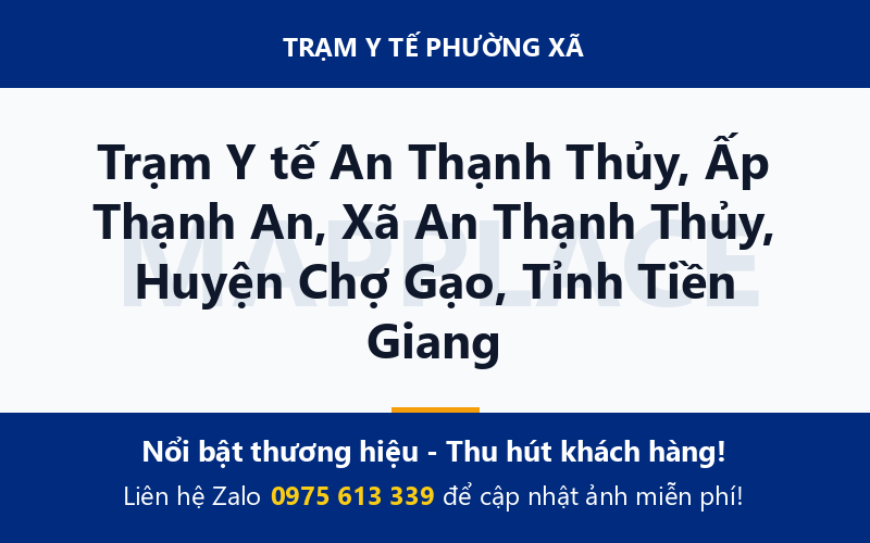 Trạm Y tế An Thạnh Thủy, Ấp Thạnh An, Xã An Thạnh Thủy, Huyện Chợ Gạo, Tỉnh Tiền Giang