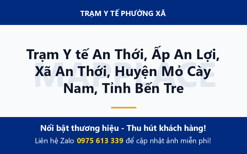 Trạm Y tế An Thới, Ấp An Lợi, Xã An Thới, Huyện Mỏ Cày Nam, Tỉnh Bến Tre
