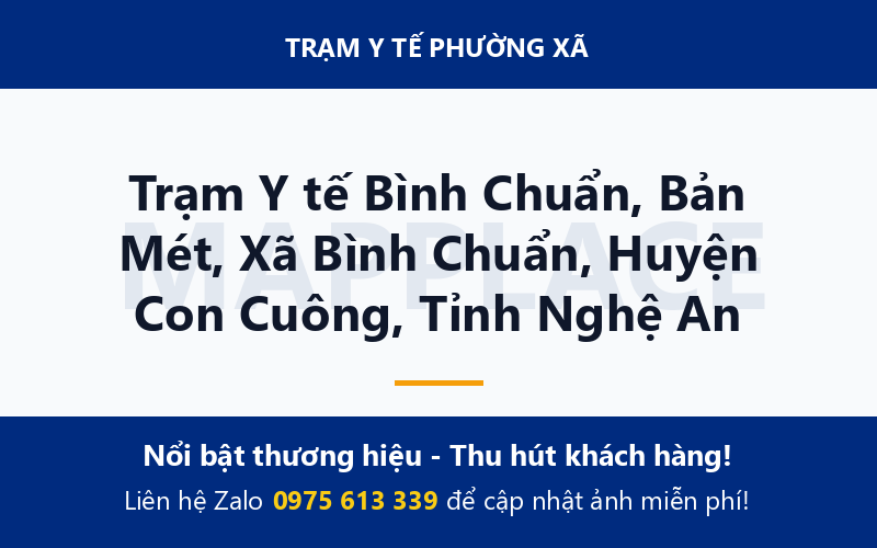 Trạm Y tế Bình Chuẩn, Bản Mét, Xã Bình Chuẩn, Huyện Con Cuông, Tỉnh Nghệ An