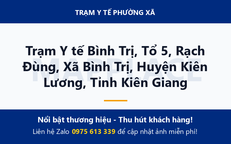 Trạm Y tế Bình Trị, Tổ 5, Rạch Đùng, Xã Bình Trị, Huyện Kiên Lương, Tỉnh Kiên Giang