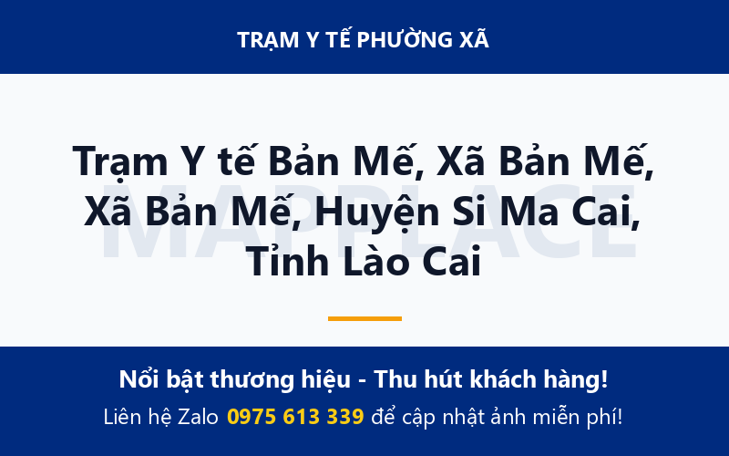 Trạm Y tế Bản Mế, Xã Bản Mế, Xã Bản Mế, Huyện Si Ma Cai, Tỉnh Lào Cai