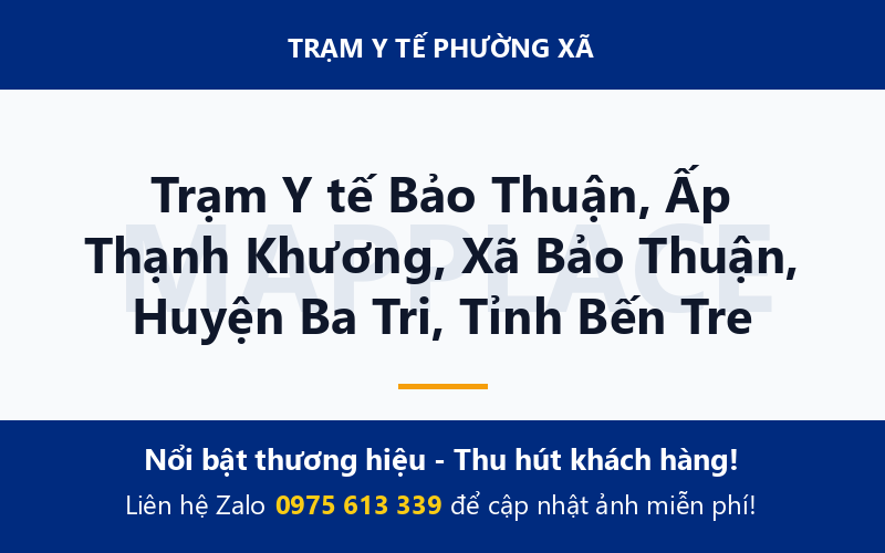 Trạm Y tế Bảo Thuận, Ấp Thạnh Khương, Xã Bảo Thuận, Huyện Ba Tri, Tỉnh Bến Tre