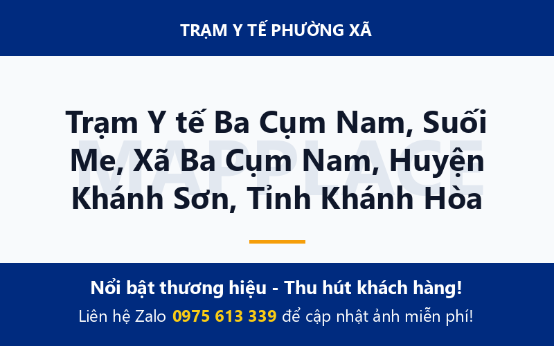 Trạm Y tế Ba Cụm Nam, Suối Me, Xã Ba Cụm Nam, Huyện Khánh Sơn, Tỉnh Khánh Hòa