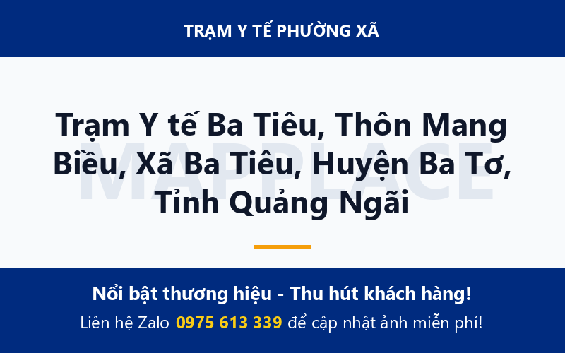 Trạm Y tế Ba Tiêu, Thôn Mang Biều, Xã Ba Tiêu, Huyện Ba Tơ, Tỉnh Quảng Ngãi