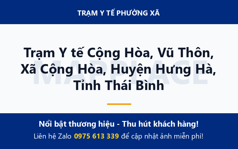 Trạm Y tế Cộng Hòa, Vũ Thôn, Xã Cộng Hòa, Huyện Hưng Hà, Tỉnh Thái Bình
