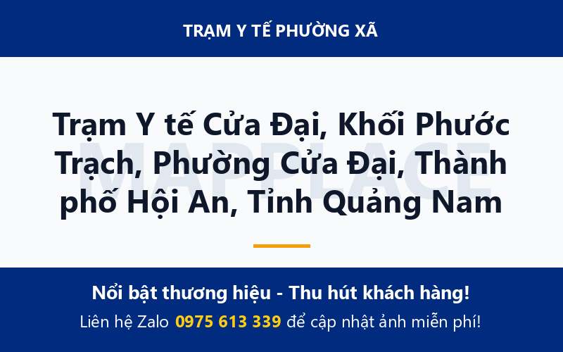 Trạm Y tế Cửa Đại, Khối Phước Trạch, Phường Cửa Đại, Thành phố Hội An, Tỉnh Quảng Nam
