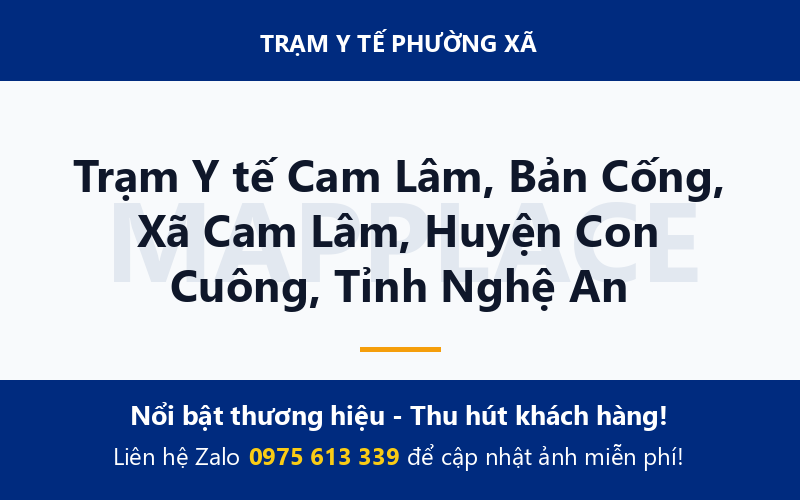 Trạm Y tế Cam Lâm, Bản Cống, Xã Cam Lâm, Huyện Con Cuông, Tỉnh Nghệ An