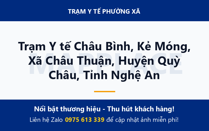 Trạm Y tế Châu Bình, Kẻ Móng, Xã Châu Thuận, Huyện Quỳ Châu, Tỉnh Nghệ An