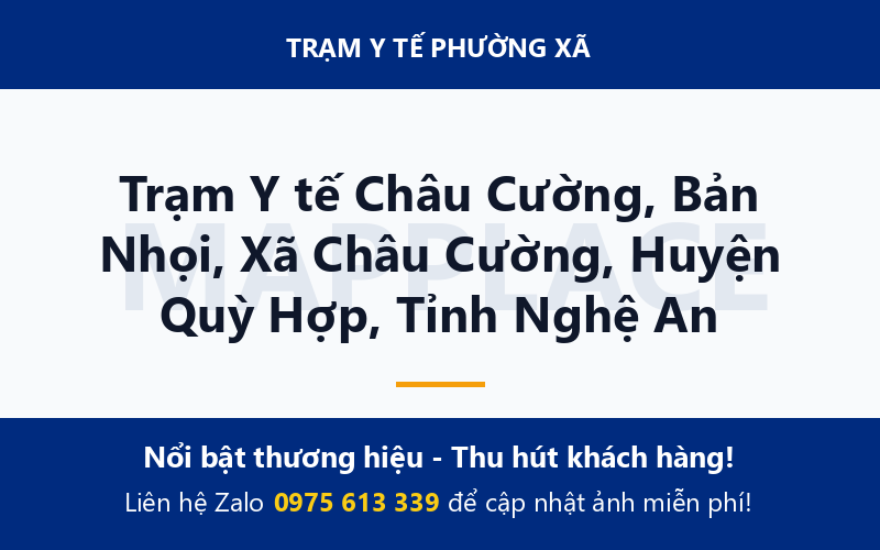 Trạm Y tế Châu Cường, Bản Nhọi, Xã Châu Cường, Huyện Quỳ Hợp, Tỉnh Nghệ An