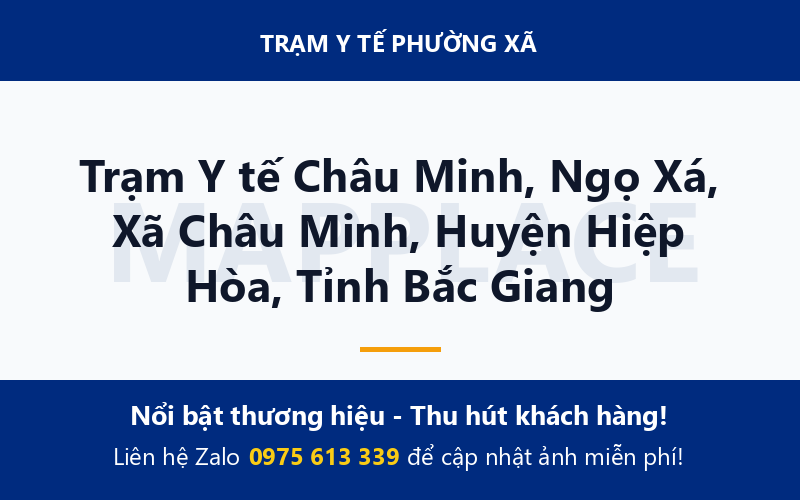 Trạm Y tế Châu Minh, Ngọ Xá, Xã Châu Minh, Huyện Hiệp Hòa, Tỉnh Bắc Giang