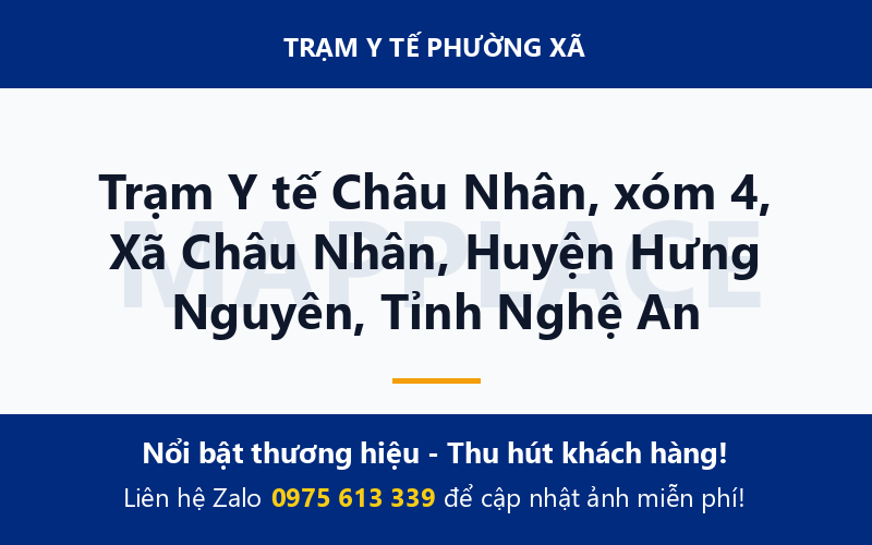 Trạm Y tế Châu Nhân, xóm 4, Xã Châu Nhân, Huyện Hưng Nguyên, Tỉnh Nghệ An