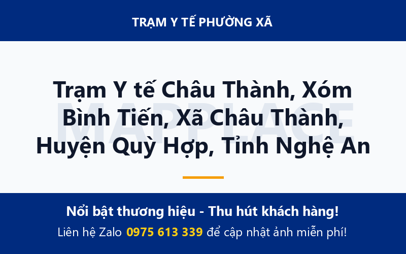 Trạm Y tế Châu Thành, Xóm Bình Tiến, Xã Châu Thành, Huyện Quỳ Hợp, Tỉnh Nghệ An