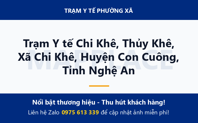 Trạm Y tế Chi Khê, Thủy Khê, Xã Chi Khê, Huyện Con Cuông, Tỉnh Nghệ An
