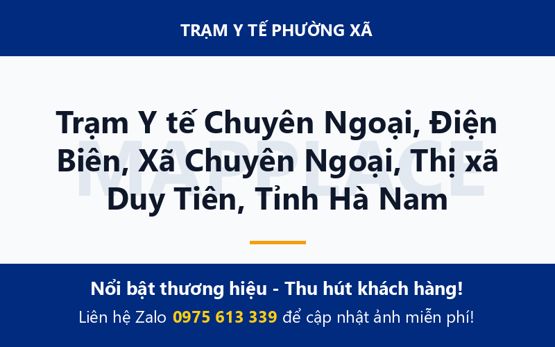 Trạm Y tế Chuyên Ngoại, Điện Biên, Xã Chuyên Ngoại, Thị xã Duy Tiên, Tỉnh Hà Nam