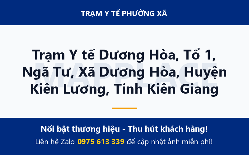 Trạm Y tế Dương Hòa, Tổ 1, Ngã Tư, Xã Dương Hòa, Huyện Kiên Lương, Tỉnh Kiên Giang