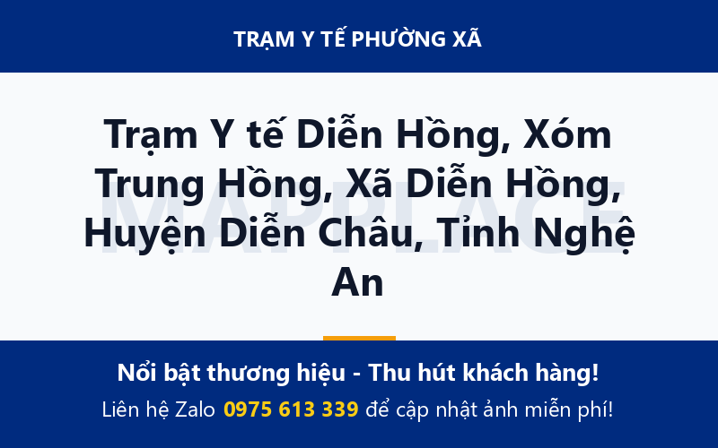 Trạm Y tế Diễn Hồng, Xóm Trung Hồng, Xã Diễn Hồng, Huyện Diễn Châu, Tỉnh Nghệ An