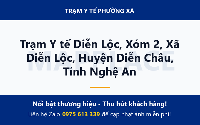 Trạm Y tế Diễn Lộc, Xóm 2, Xã Diễn Lộc, Huyện Diễn Châu, Tỉnh Nghệ An