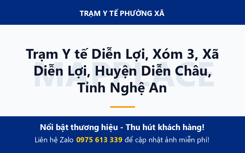 Trạm Y tế Diễn Lợi, Xóm 3, Xã Diễn Lợi, Huyện Diễn Châu, Tỉnh Nghệ An