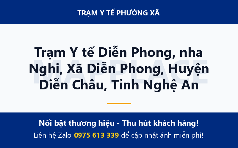 Trạm Y tế Diễn Phong, nha Nghi, Xã Diễn Phong, Huyện Diễn Châu, Tỉnh Nghệ An