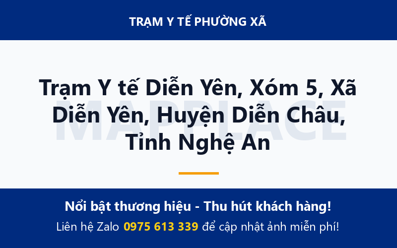 Trạm Y tế Diễn Yên, Xóm 5, Xã Diễn Yên, Huyện Diễn Châu, Tỉnh Nghệ An