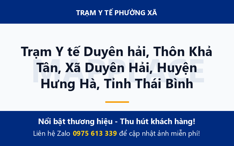 Trạm Y tế Duyên hải, Thôn Khả Tân, Xã Duyên Hải, Huyện Hưng Hà, Tỉnh Thái Bình