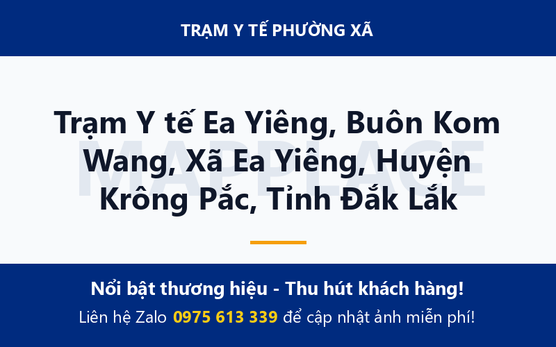 Trạm Y tế Ea Yiêng, Buôn Kom Wang, Xã Ea Yiêng, Huyện Krông Pắc, Tỉnh Đắk Lắk