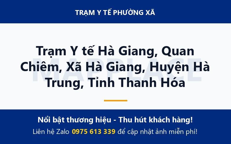 Trạm Y tế Hà Giang, Quan Chiêm, Xã Hà Giang, Huyện Hà Trung, Tỉnh Thanh Hóa