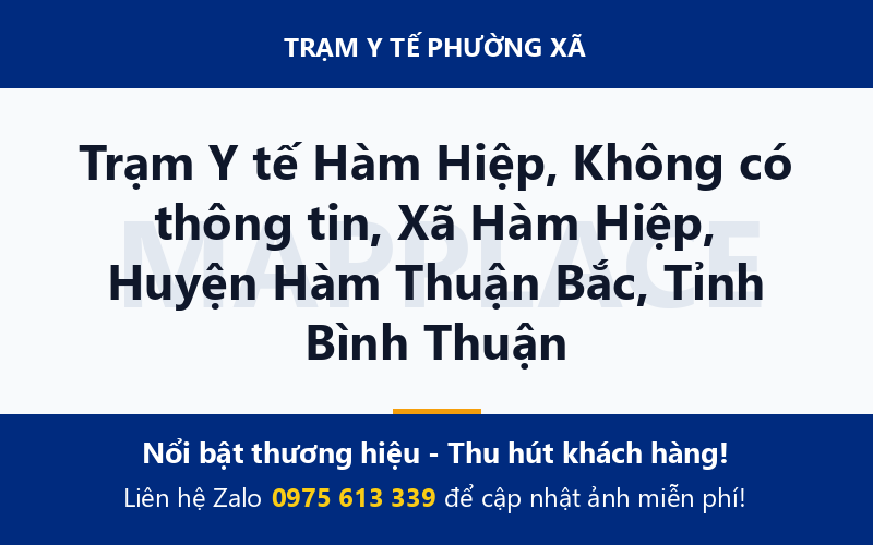 Trạm Y tế Hàm Hiệp, Không có thông tin, Xã Hàm Hiệp, Huyện Hàm Thuận Bắc, Tỉnh Bình Thuận