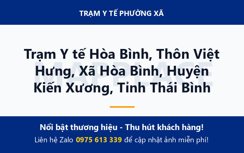 Trạm Y tế Hòa Bình, Thôn Việt Hưng, Xã Hòa Bình, Huyện Kiến Xương, Tỉnh Thái Bình