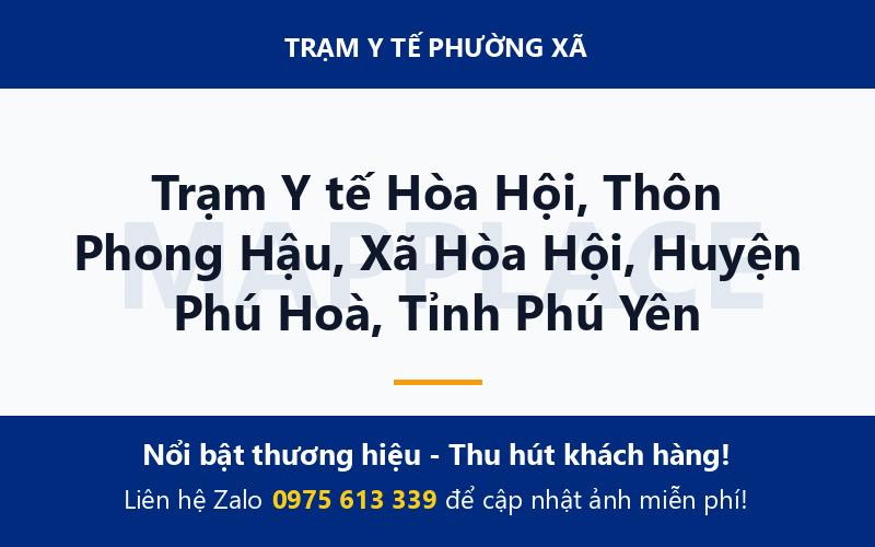 Trạm Y tế Hòa Hội, Thôn Phong Hậu, Xã Hòa Hội, Huyện Phú Hoà, Tỉnh Phú Yên