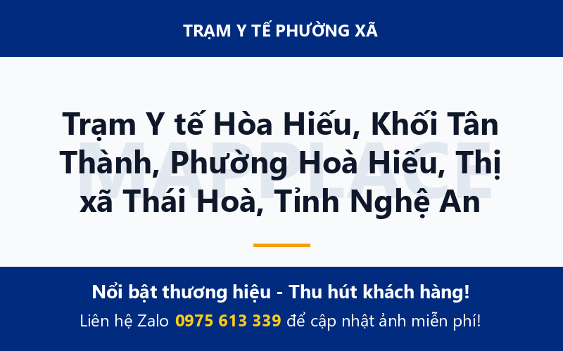 Trạm Y tế Hòa Hiếu, Khối Tân Thành, Phường Hoà Hiếu, Thị xã Thái Hoà, Tỉnh Nghệ An