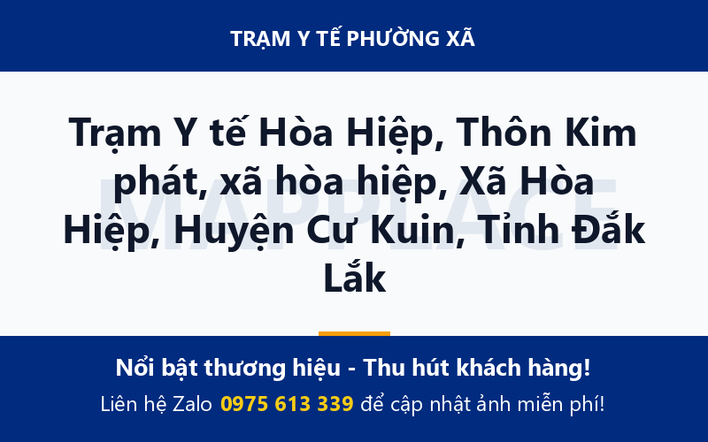 Trạm Y tế Hòa Hiệp, Thôn Kim phát, xã hòa hiệp, Xã Hòa Hiệp, Huyện Cư Kuin, Tỉnh Đắk Lắk