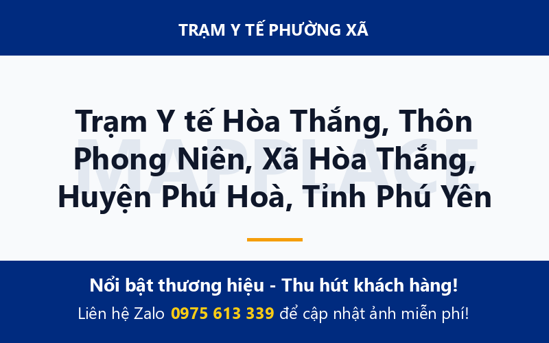 Trạm Y tế Hòa Thắng, Thôn Phong Niên, Xã Hòa Thắng, Huyện Phú Hoà, Tỉnh Phú Yên