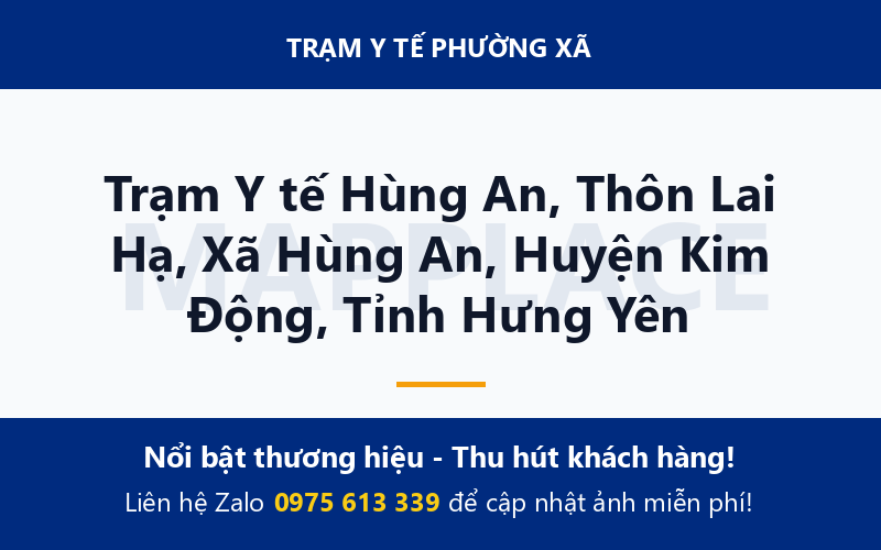 Trạm Y tế Hùng An, Thôn Lai Hạ, Xã Hùng An, Huyện Kim Động, Tỉnh Hưng Yên