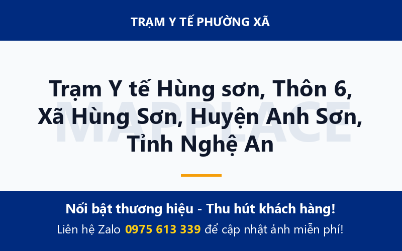 Trạm Y tế Hùng sơn, Thôn 6, Xã Hùng Sơn, Huyện Anh Sơn, Tỉnh Nghệ An