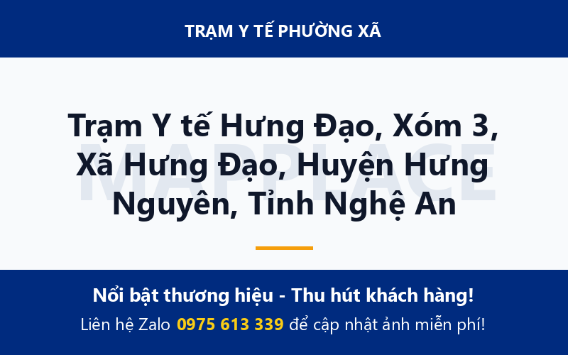 Trạm Y tế Hưng Đạo, Xóm 3, Xã Hưng Đạo, Huyện Hưng Nguyên, Tỉnh Nghệ An