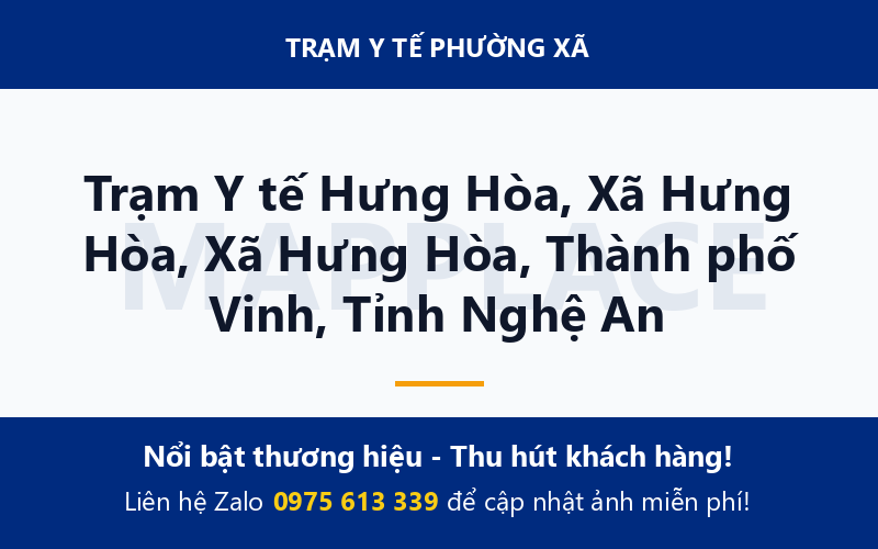 Trạm Y tế Hưng Hòa, Xã Hưng Hòa, Xã Hưng Hòa, Thành phố Vinh, Tỉnh Nghệ An