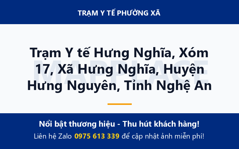 Trạm Y tế Hưng Nghĩa, Xóm 17, Xã Hưng Nghĩa, Huyện Hưng Nguyên, Tỉnh Nghệ An