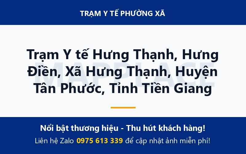 Trạm Y tế Hưng Thạnh, Hưng Điền, Xã Hưng Thạnh, Huyện Tân Phước, Tỉnh Tiền Giang
