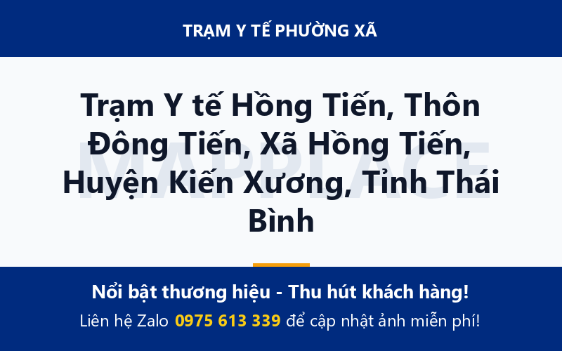 Trạm Y tế Hồng Tiến, Thôn Đông Tiến, Xã Hồng Tiến, Huyện Kiến Xương, Tỉnh Thái Bình