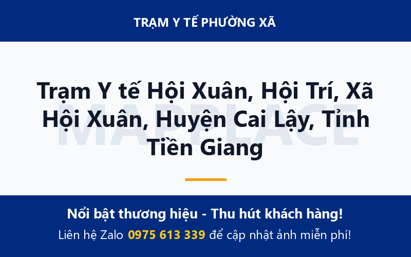 Trạm Y tế Hội Xuân, Hội Trí, Xã Hội Xuân, Huyện Cai Lậy, Tỉnh Tiền Giang
