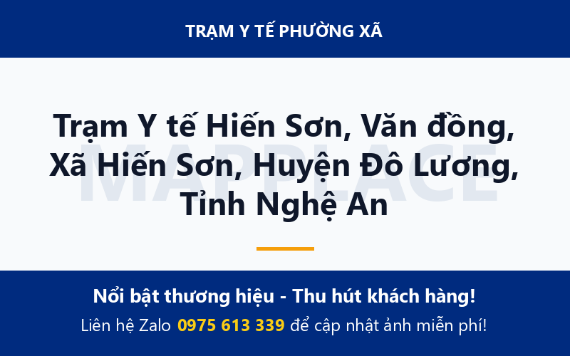 Trạm Y tế Hiến Sơn, Văn đồng, Xã Hiến Sơn, Huyện Đô Lương, Tỉnh Nghệ An