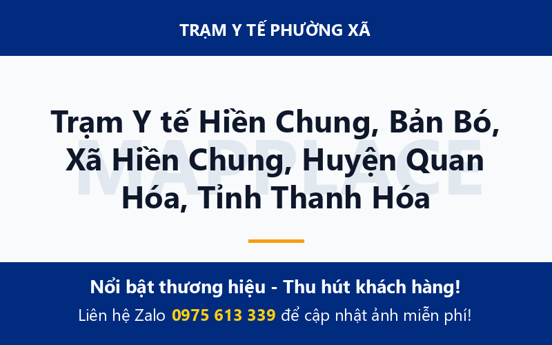 Trạm Y tế Hiền Chung, Bản Bó, Xã Hiền Chung, Huyện Quan Hóa, Tỉnh Thanh Hóa