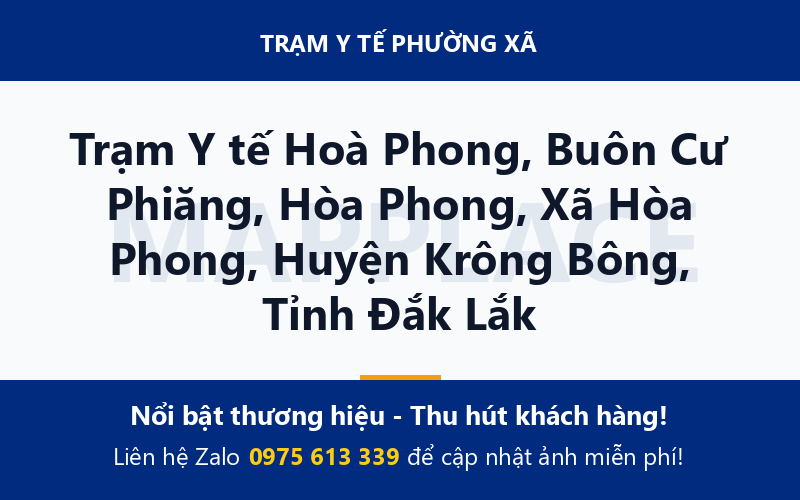 Trạm Y tế Hoà Phong, Buôn Cư Phiăng, Hòa Phong, Xã Hòa Phong, Huyện Krông Bông, Tỉnh Đắk Lắk