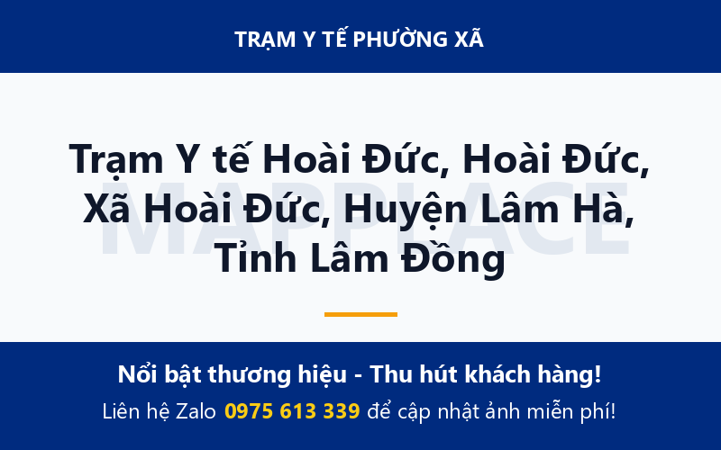 Trạm Y tế Hoài Đức, Hoài Đức, Xã Hoài Đức, Huyện Lâm Hà, Tỉnh Lâm Đồng