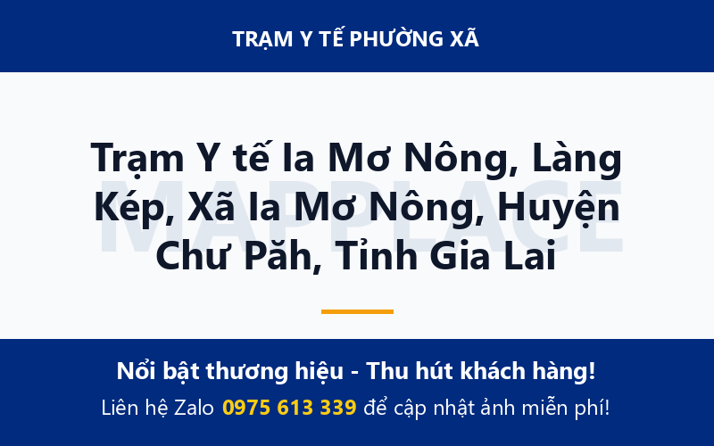 Trạm Y tế Ia Mơ Nông, Làng Kép, Xã Ia Mơ Nông, Huyện Chư Păh, Tỉnh Gia Lai